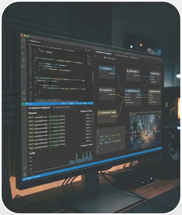Gaming API development showcase