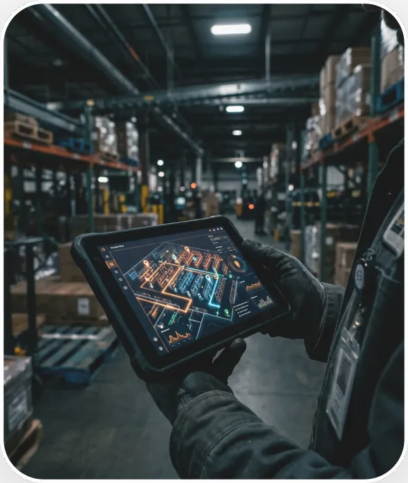 Logistics and warehouse management showcase