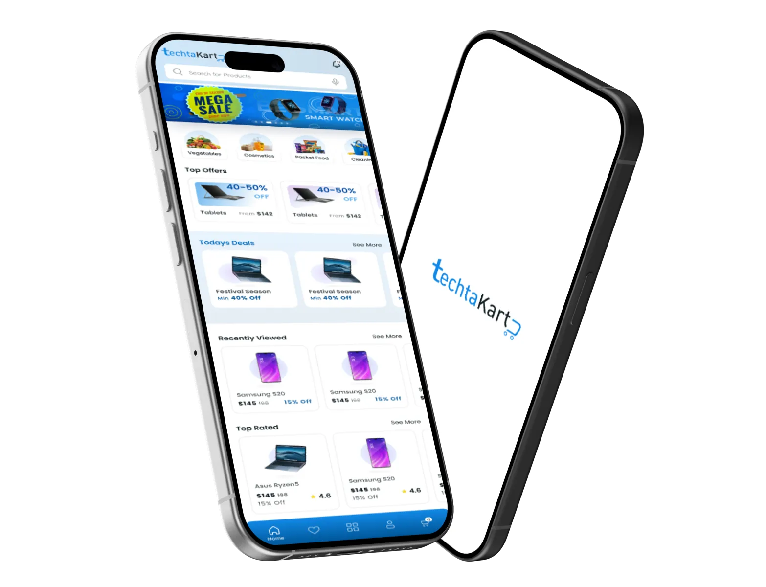Mobile app mockup